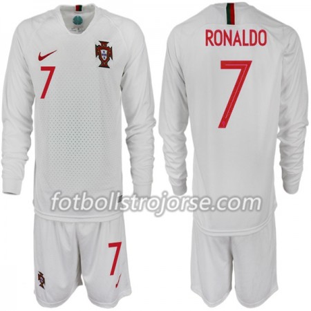 Portugal Matchtröjor RONALDO 7 Barn Borta Fotbollströja VM 2018 Långärmad Portugal Matchtröjor RONALDO 7 Barn Borta Fotbollströja VM 2018 Långärmad